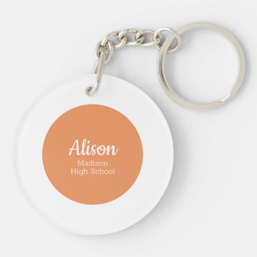 2024 Afstuderen cadeau achter je koesterde herinne Sleutelhanger (Achterkant)