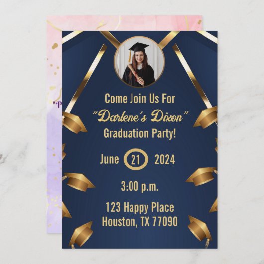  2024 afstuderen Celebration Cards Kaart (Voorkant / Achterkant)