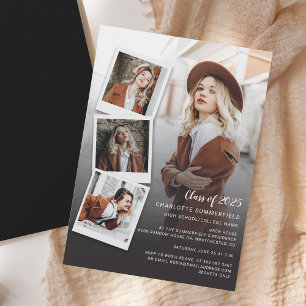 2024 Afstuderen Fotocollage Open House Party Magnetische Uitnodiging