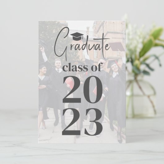 2024 Afstuderen Fotomodern afstuderen Aankondiging (Staand voorkant)