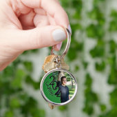 2024 Afstuderen Keepsake Groen Sleutelhanger (Hand)