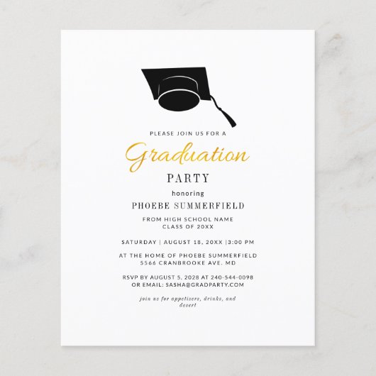 2024 Afstuderen Modern Afstudeerder Party Uitnodig (Voorkant)