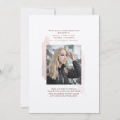2024 Afstuderen Roos Goud Script 2 Foto's Afstudee Kaart (Achterkant)