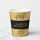 2024 Afstuderen Verpleegkundige BSN Naam Jaar Zwar Papieren Bekers (Achterkant)