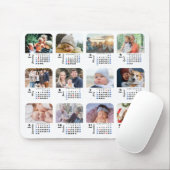 2024 Agenda 12 Familie Foto Collage US Feestdagen Muismat (Met muis)