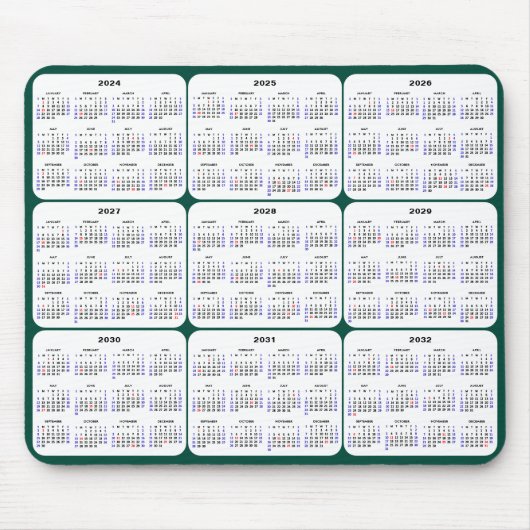 2024 - Agenda 2032 met Amerikaanse Feestdagen Donk Muismat (Voorkant)