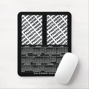 2024 Agenda 2 Verticale foto's toevoegen Mousepad  Muismat
