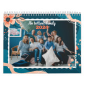 2024 Agenda Bloemstuk Aangepaste Familie Foto Kalender (Hoes)