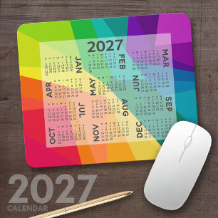 2024 Agenda - kleurrijke regenboogprisma Muismat