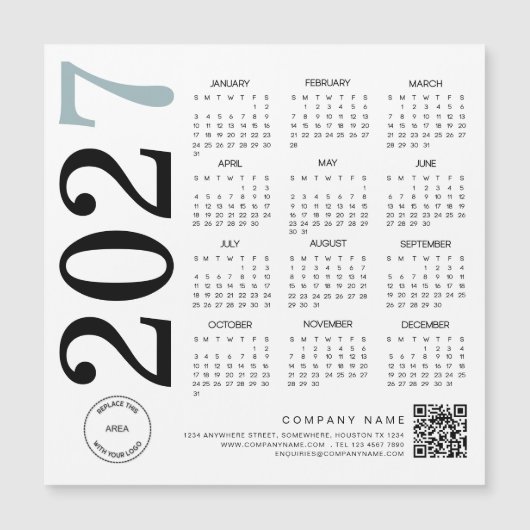 2024 Agenda Logo QR Code Blauw Zwart Zakelijk (Voorkant)