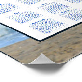 2024 Agenda Oceaan Golven Strand Rotsen Foto Poster (Hoek)