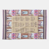 2024 Agenda Paris Eiffel Tower Pointillism Art Theedoek (Horizontaal)