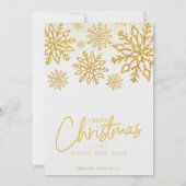 2024 Agenda Sneeuwvlok Bedrijfslogo Kerstkaart Kaart (Achterkant)