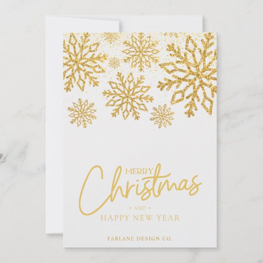 2024 Agenda Sneeuwvlok Bedrijfslogo Kerstkaart Kaart (Achterkant)