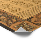 2024 Agenda Windsor Kasteel Houten lijst geïnspire Poster (Hoek)