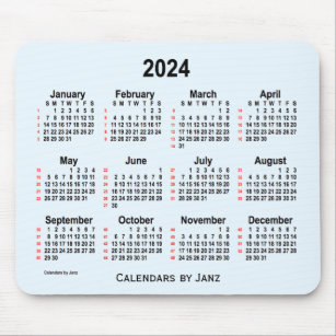 2024 Alice Blue 52-weken agenda van Janz Muismat