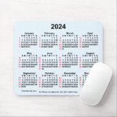 2024 Alice Blue 52 weken ISO-kalender van Janz Muismat (Met muis)