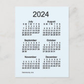 2024 Alice Blue 6 Maanden Mini Kalender van Janz Briefkaart (Voorkant)
