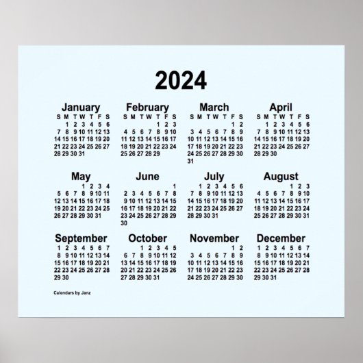 2024 Alice Blue Agenda van Janz Print (Voorkant)