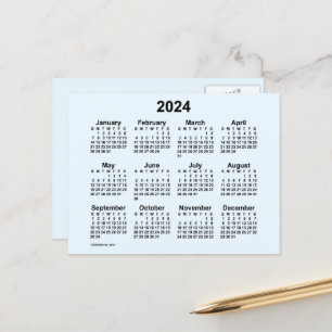 2024 Alice Blue Calendar van Janz Briefkaart