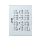 2024 Alice Blue Calendar van Janz Large Notepad Notitieblok (Linkerzijde)