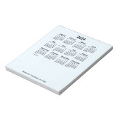 2024 Alice Blue Calendar van Janz Small Notepad Notitieblok (Linkerzijde)