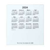 2024 Alice Blue Calendar van Janz Small Notepad Notitieblok (Voorkant)