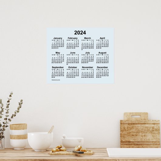 2024 Alice Blue Wandkalender van Janz Poster (Keuken)