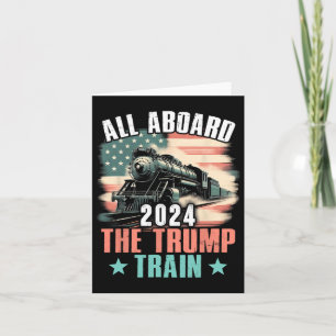 2024 Alle aan boord van de Trump Train 2024 Amerik Kaart