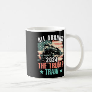 2024 Alle aan boord van de Trump Train 2024 Amerik Koffiemok