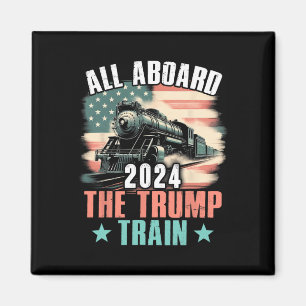 2024 Alle aan boord van de Trump Train 2024 Amerik Magneet