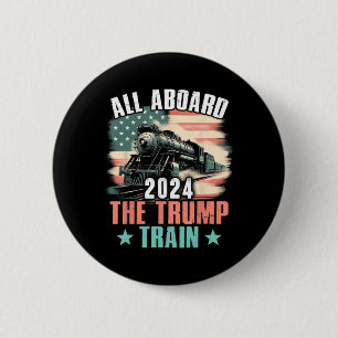 2024 Alle aan boord van de Trump Train 2024 Amerik Ronde Button 5,7 Cm