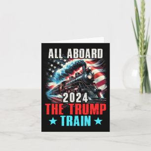 2024 Alle aan boord van de Trump Train Amerikaanse Kaart