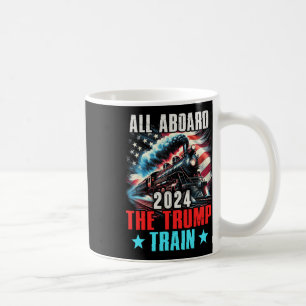 2024 Alle aan boord van de Trump Train Amerikaanse Koffiemok