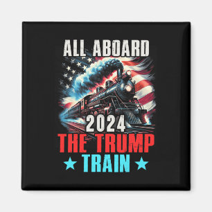 2024 Alle aan boord van de Trump Train Amerikaanse Magneet