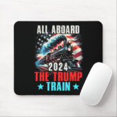 2024 Alle aan boord van de Trump Train Amerikaanse Muismat (Met muis)