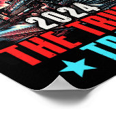 2024 Alle aan boord van de Trump Train Amerikaanse Poster (Hoek)