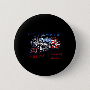 2024 allen aan boord van de Trump-trein VS Amerika Ronde Button 5,7 Cm