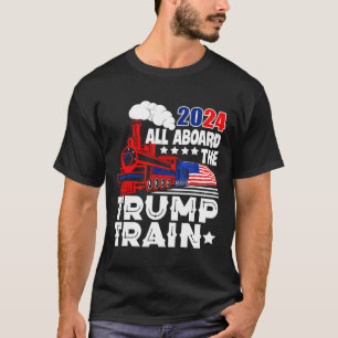 2024 allen aan boord van de Trump-trein VS Amerika T-shirt