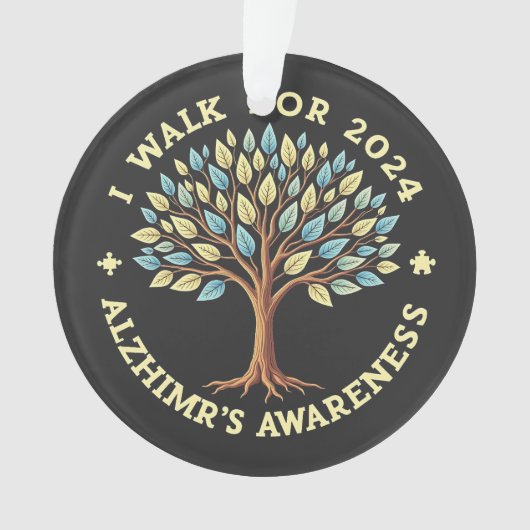 2024 Alzheimer Awareness Month Ornament (voorkant)
