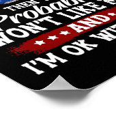 2024 Amerikaanse vlag 4 juli Trump 2024 Poster (Hoek)