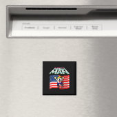2024 Amerikaanse vlag Mega Man Funny Preside Magneet (Insitu (Vaatwasser))