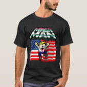 2024 Amerikaanse vlag Mega Man Funny Preside T-shirt (Voorkant)