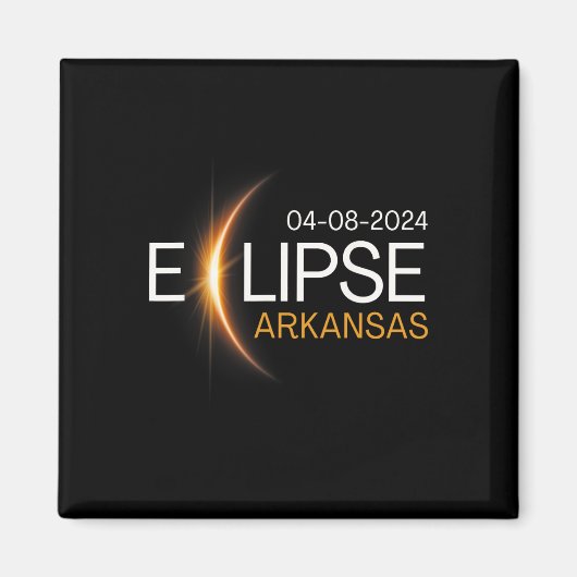 2024 Arkansas Totality Eclipse Arkansas Solar 2024 Magneet (Voorkant)