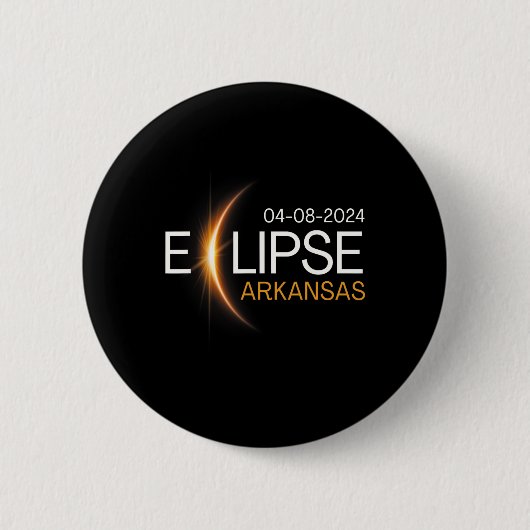 2024 Arkansas Totality Eclipse Arkansas Solar 2024 Ronde Button 5,7 Cm (Voorkant)