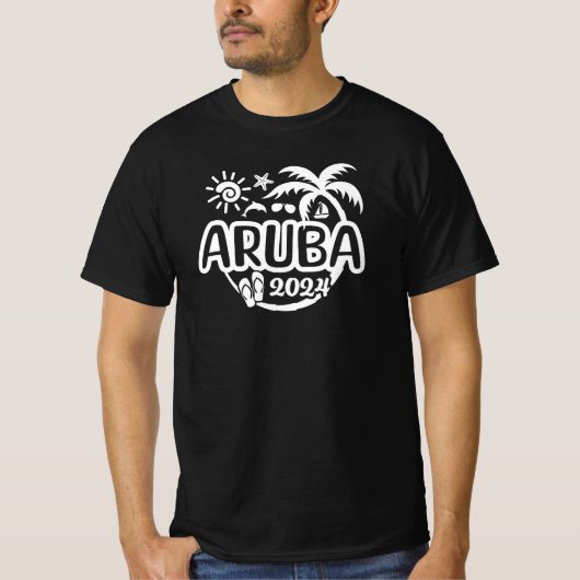 2024 Aruba vakantie- of reisontwerp T-shirt (Voorkant)