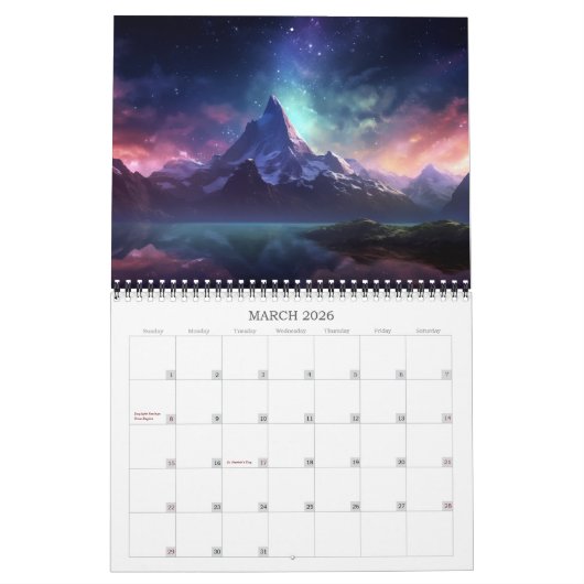 2024 Astroscapes Sci-Fi Buitenruimte Landschap Kalender (Mar 2026)
