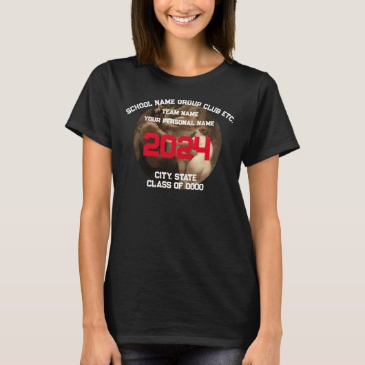 2024 Atletische Sport Party T Shirt Sjabloon Gift (Voorkant)
