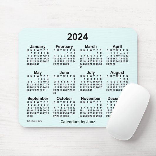 2024 Azure Calendar door Janz Muismat (Met muis)