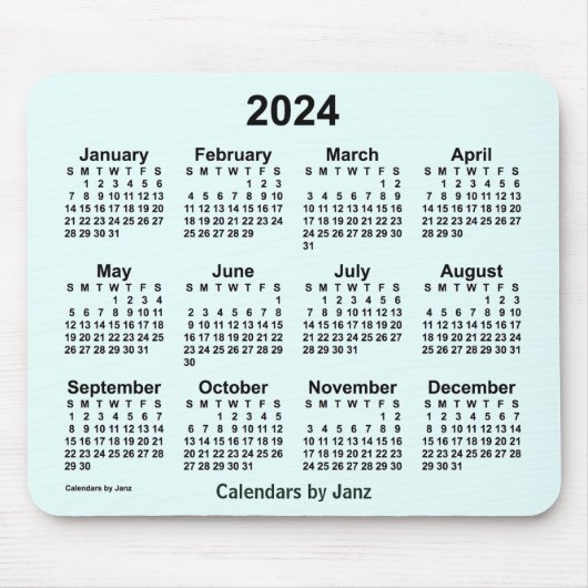 2024 Azure Calendar door Janz Muismat (Voorkant)